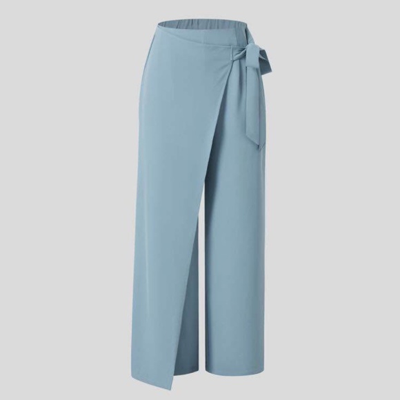 Halara High Waisted Tie Side Invisible Zipper Wide Leg - Picture 1 of 9